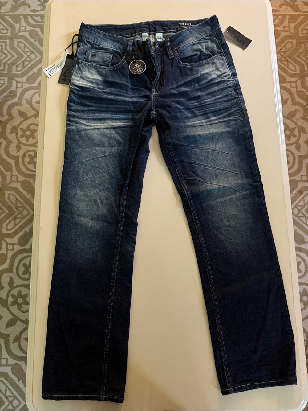 Men’s Buffalo David Bitton Dark Blue Slim Straight Stretch Jeans